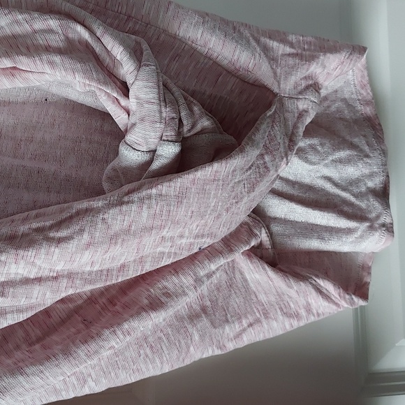 Mesh & lace long sleeve top pink white red large - Picture 4 of 10